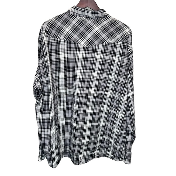 WindRiver Black & Grey Plaid Button Down Shirt Size 2X - Picture 4 of 8
